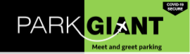 Park Giant meet and greet parking logo with COVID-19 secure badge