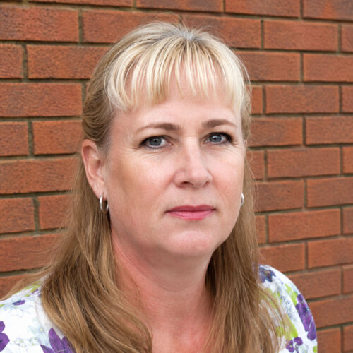 Sue, Curley Park Rangers FC staff member, portrait photo